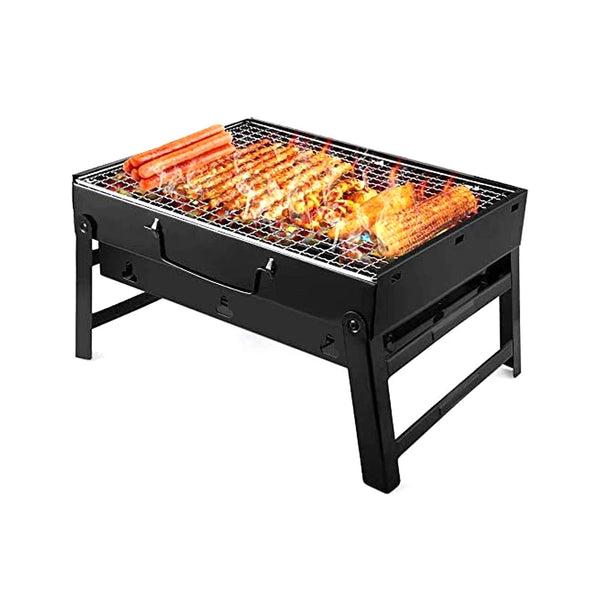 New Folding Portable Barbecue Grill – Stainless Steel Charcoal BBQ for Outdoor Cooking, Compact, Easy to Use, and Travel-Friendly