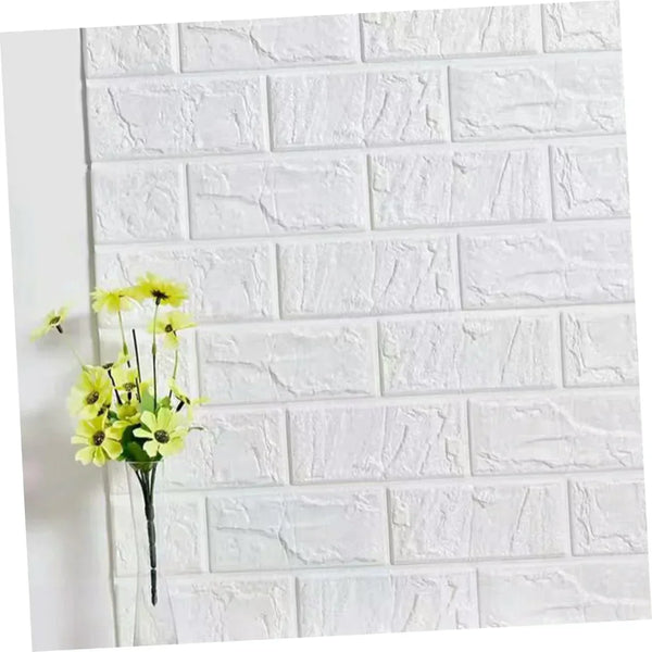 3D Cushioning Foam Wall Panels – Brick Design, Soundproof, Waterproof, and Easy to Install for Home, Office & Interior Decoration