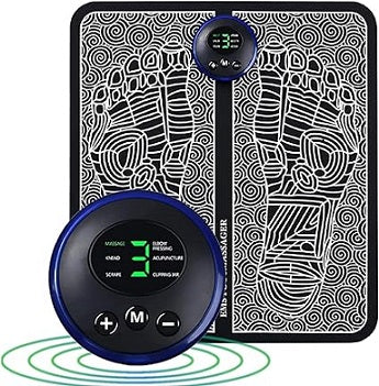 EMS Foot Massager Mat – Electric Foot Reflexology Pad with Stimulating EMS Technology for Pain Relief, Relaxation, and Improved Circulation